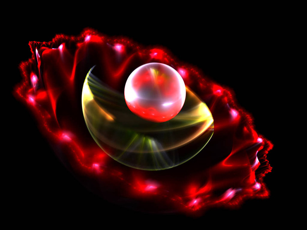 Perla en flor - Arte fractal
 - Foto, imagen