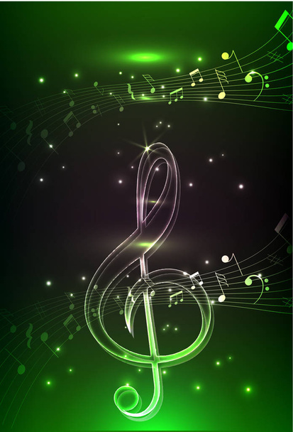 Vector illustration abstract music background abstract music background - Wektor, obraz