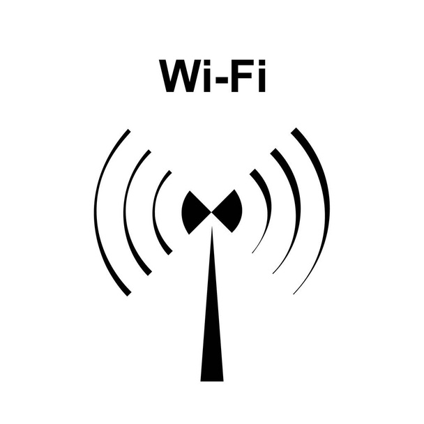 Simple wifi icon, hot spot vector illustration. Free internet zone symbol, wifi logo, internet access sign - Vector, Image