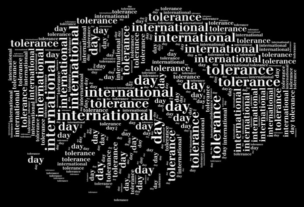 tag vagy a munka felhő nemzetközi tolerancia nap kapcsolatos - Fotó, kép