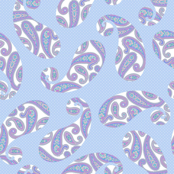 Seamless pattern of a beautiful paisley design,I continue seamlessly, - Vector, Imagen