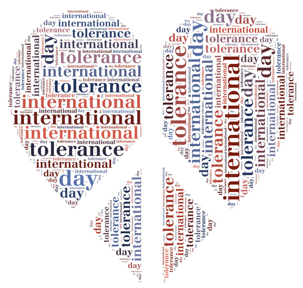 Tag ou wor nuage Journée internationale de la tolérance liée
 - Photo, image