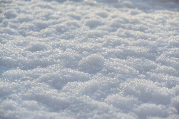 Heap of snow close up during winter. Slovakia - Photo, Image