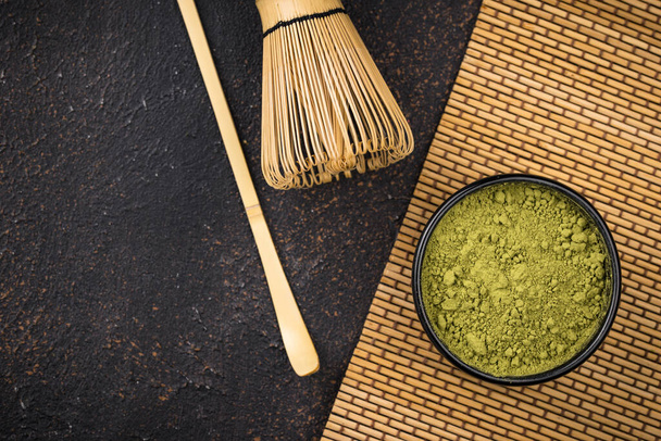 Polvo de té verde matcha japonés - Foto, imagen