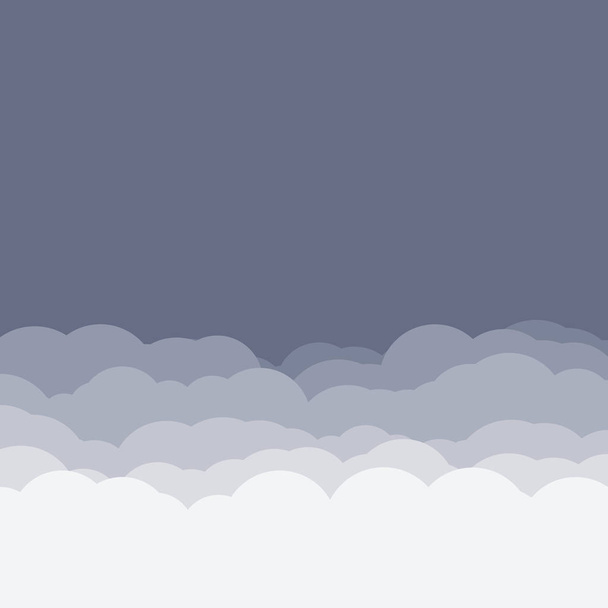 Abstract Color Clouds Sky Generative Art achtergrond illustratie - Vector, afbeelding