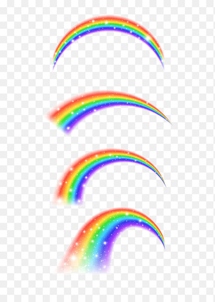 Colorido arco iris multicolor realista
 - Vector, Imagen