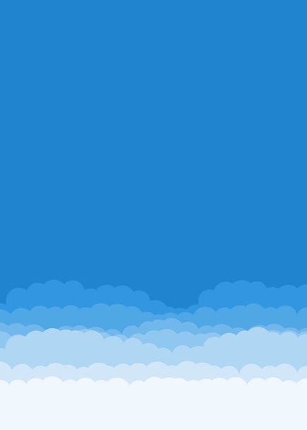 abstrakte blaue Farbe Wolken Himmel generative Kunst Hintergrund Illustration  - Vektor, Bild