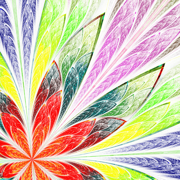 Multicolor bela flor fractal. Gráficos gerados por computador
 - Foto, Imagem