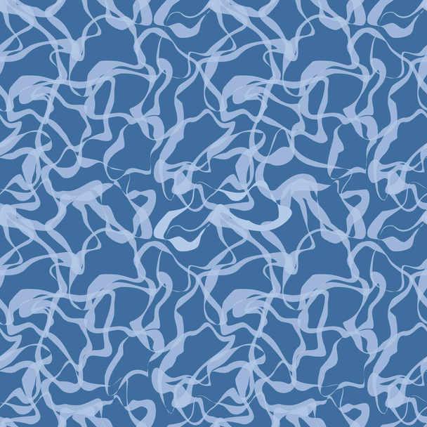 青い水面の流体のシームレスなベクトルパターン - ベクター画像