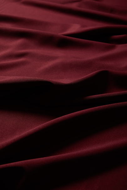 burgundy soft and crumpled textured cloth - Fotoğraf, Görsel
