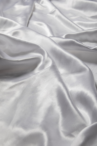 vista de cerca de tela blanca suave y arrugada con textura de seda
 - Foto, Imagen