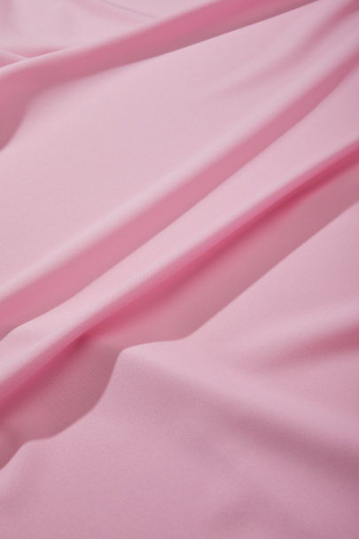 close up view of pink soft wavy fabric - Photo, Image