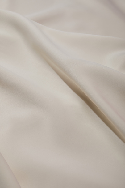 close up view of white soft and crumpled silk cloth - Foto, afbeelding