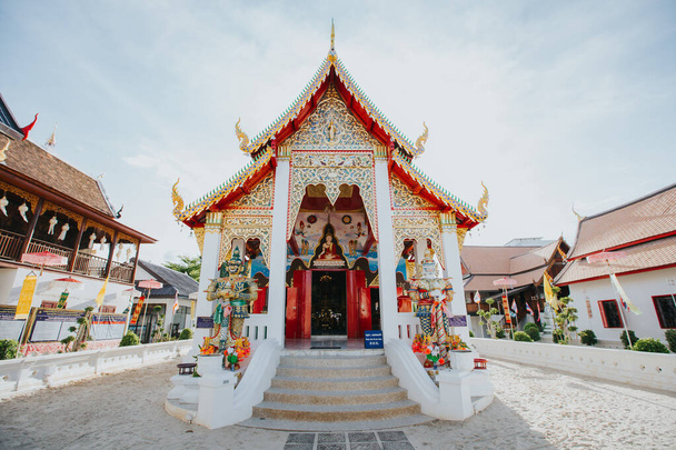 Chiang Mai, Thailand - JULY 15, 2019 Beautiful Buddha temples in Chiang Mai, one of the most visited places by tourists in Thailand. - Foto, Imagem