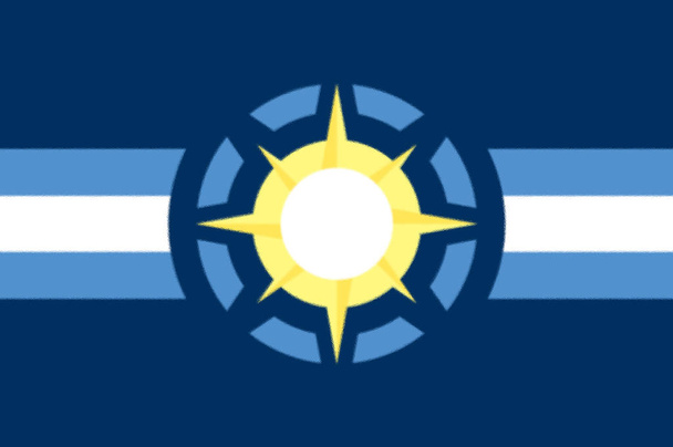 Vlag van de Federatie van verenigde aardsystemen - Foto, afbeelding