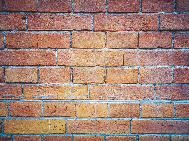 Dark brown and red old brick wall, background image - Фото, зображення