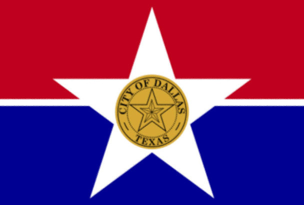 Vlag van Dallas, Texas, Verenigde Staten - Foto, afbeelding
