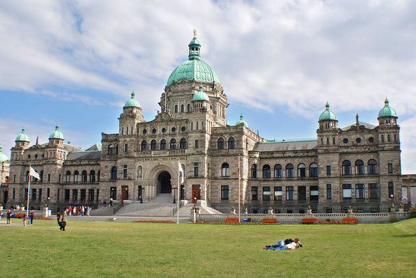 Будівлі парламенту Британської Колумбії розташовані у Вікторії (Британська Колумбія, Канада) і є домом для Законодавчої асамблеї Британської Колумбії.. - Фото, зображення