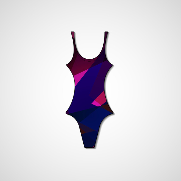 vrouwelijke zwembroek geïsoleerd op witte achtergrond - Vector, afbeelding