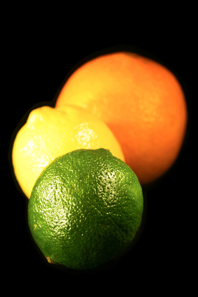 ασβέστης, λεμόνι και πορτοκάλι - Φωτογραφία, εικόνα