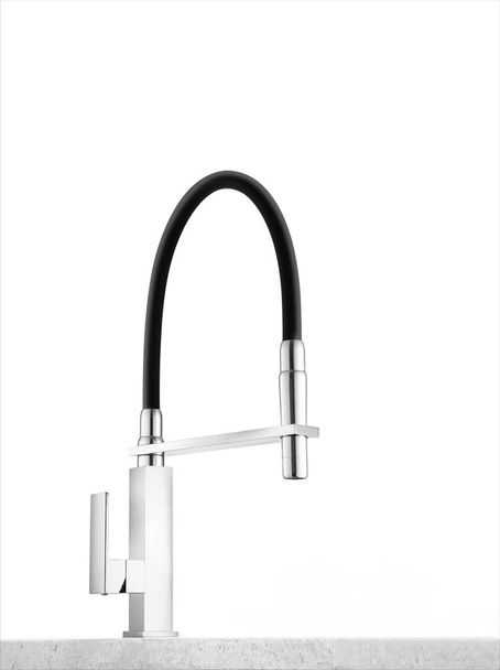modern faucet, metal handle - Foto, immagini