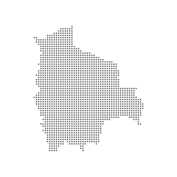 Bolivia map dot polka dotted pixel. - Διάνυσμα, εικόνα