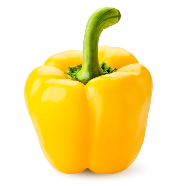 Yellow pepper close-up on a white background. Isolated - Valokuva, kuva