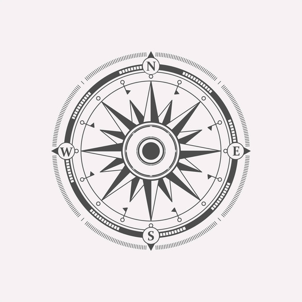 Compass wind rose design element. Vintage navigator icon. - Photo, Image