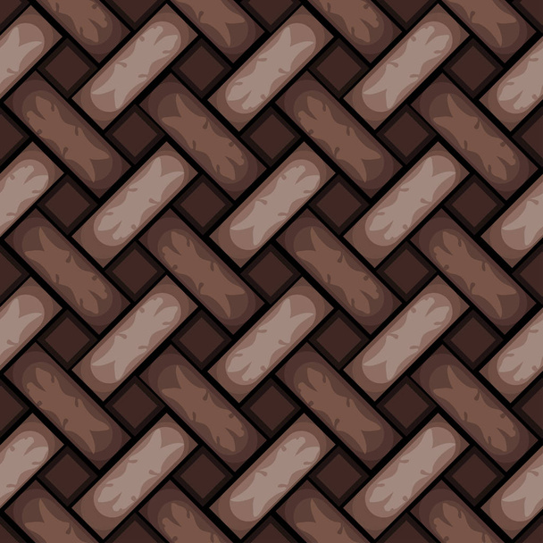 Naadloze vector patroon textuur met bruin vlechten. Herhaal behang ontwerp met gebreide vlecht. Effectief weefselmateriaal. - Vector, afbeelding