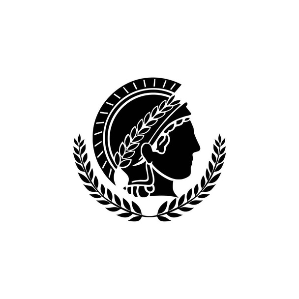 Logo siluety, hlava královského bojovníka - Vektor, obrázek