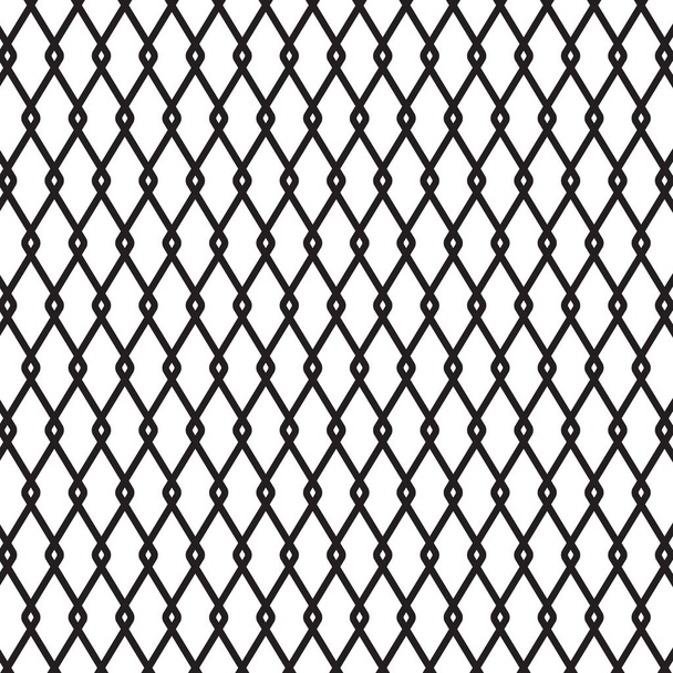 black metal wire fence background- vector illustration - Vector, Image