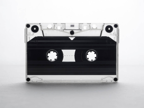 audio cassette on a white background. back light. - Foto, Bild