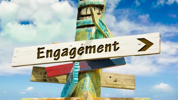 Street Sign the Way to Engagement  - Video