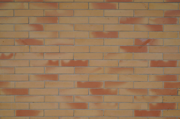 Brick red orange wall texture brown background - Photo, Image