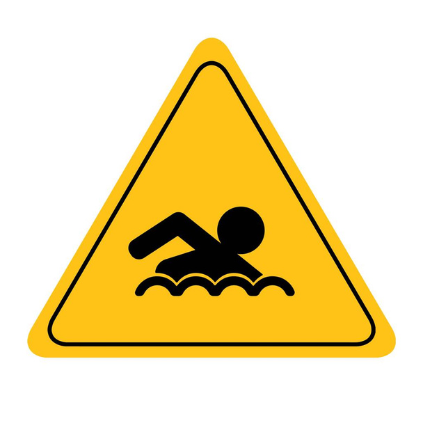 swim sign on white background - Vector, Image