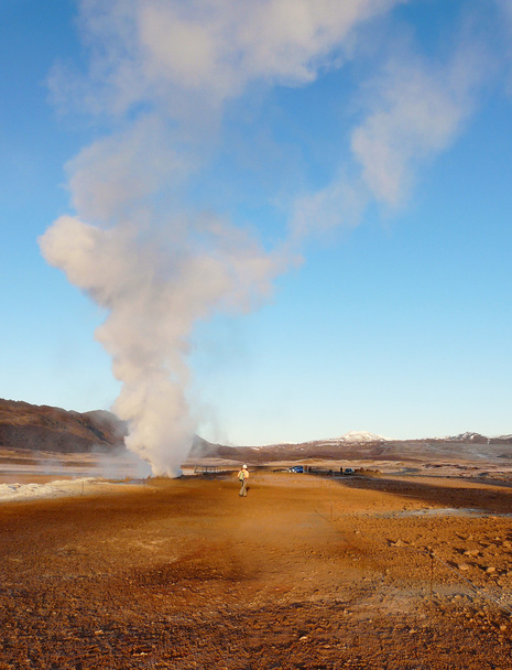 Krafla, geotermální oblast, Island. - Fotografie, Obrázek