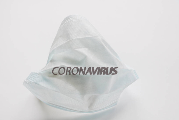 Új Coronavirus 2019-ncov. Légzőmaszk, vírus medicicne - Fotó, kép