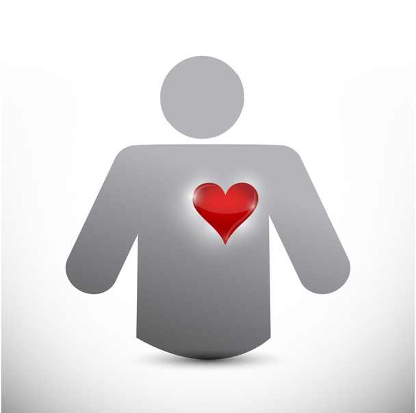 icon and heart illustration design - Foto, imagen