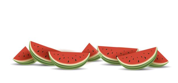 Hallo Sommerkarte mit Melone - Vektor, Bild