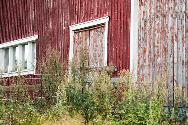 Stará opuštěná zeď stodoly. - Fotografie, Obrázek
