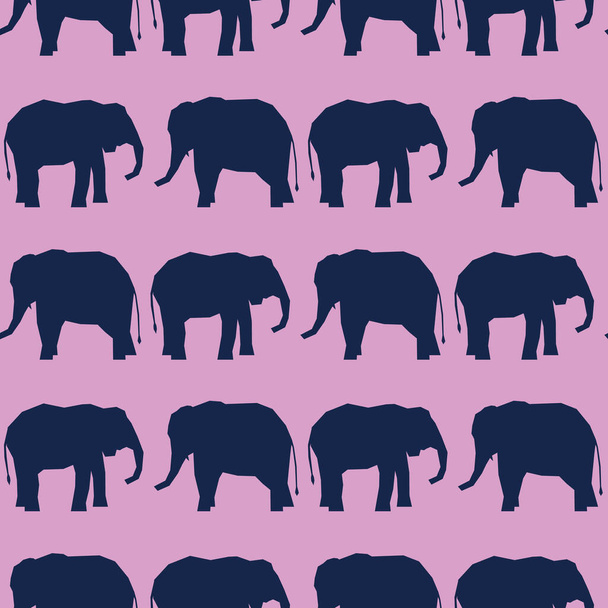 Vector elephants seamless pattern background. - Διάνυσμα, εικόνα