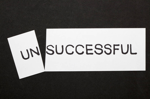 Cambiare parola senza successo trasformata in successo su un foglio bianco
. - Foto, immagini