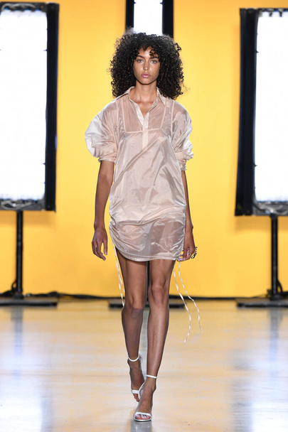 NEW YORK, NEW YORK - SEPTEMBER 05: A model walks the runway for Dirty Pineapple during New York Fashion Week: The Shows at Gallery I at Spring Studios on September 05, 2019 in New York City. - Foto, Bild