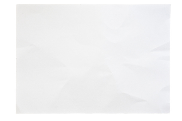 textura de papel vazia em branco com superfície de padrão de vinco, imagem isolada no fundo branco
 - Foto, Imagem