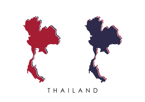 Plantilla de diseño vectorial de mapa de Tailandia, editable
 - Vector, Imagen