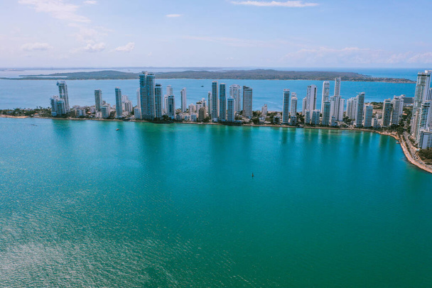 Vista aérea de Cartagena Bocagrande
 - Foto, Imagen