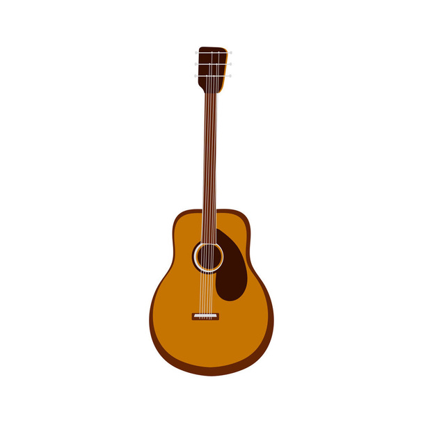 Guitar seamless pattern. Stringed musical instrument. Vector illustration on a white background. - Вектор, зображення
