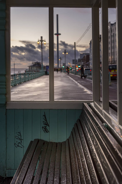 view of Brighton's i360 from a shelter - Photo, Image