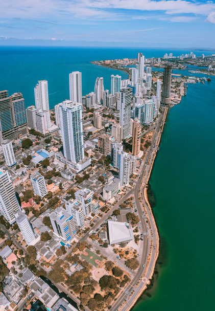 Vista aérea de Cartagena Bocagrande
 - Foto, Imagen