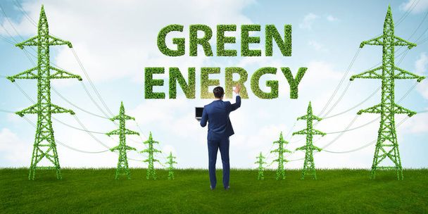 Homme d'affaires dans le concept de l'énergie verte
 - Photo, image